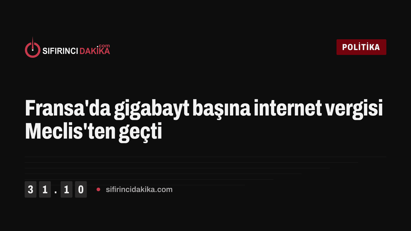 Fransa'da gigabayt başına internet vergisi Meclis'ten geçti