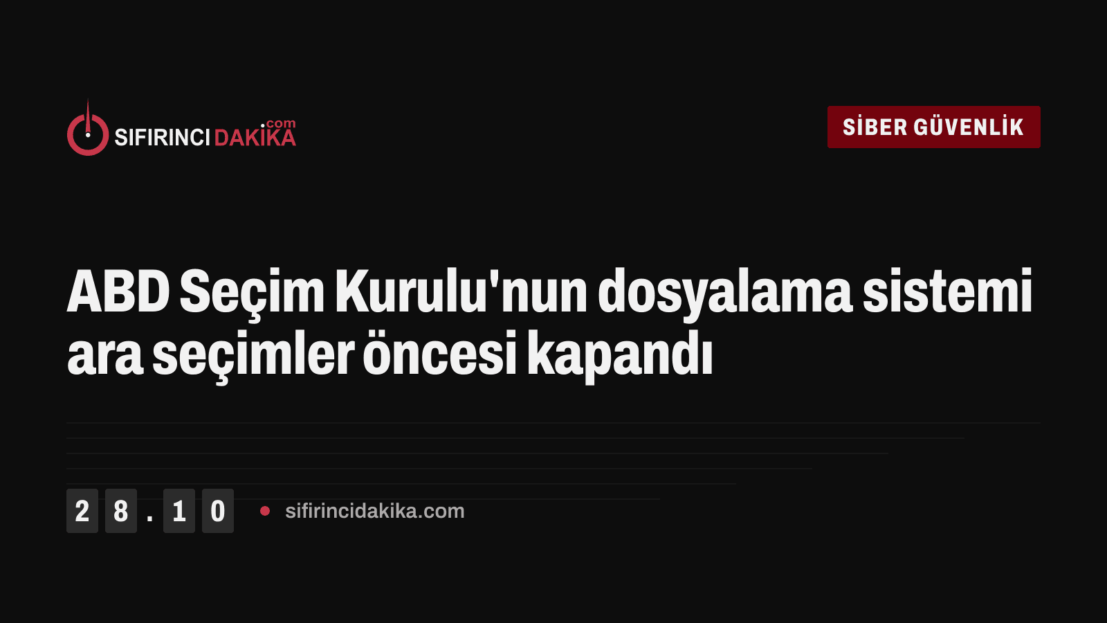 ABD Seçim Kurulu'nun dosyalama sistemi ara seçimler öncesi kapandı