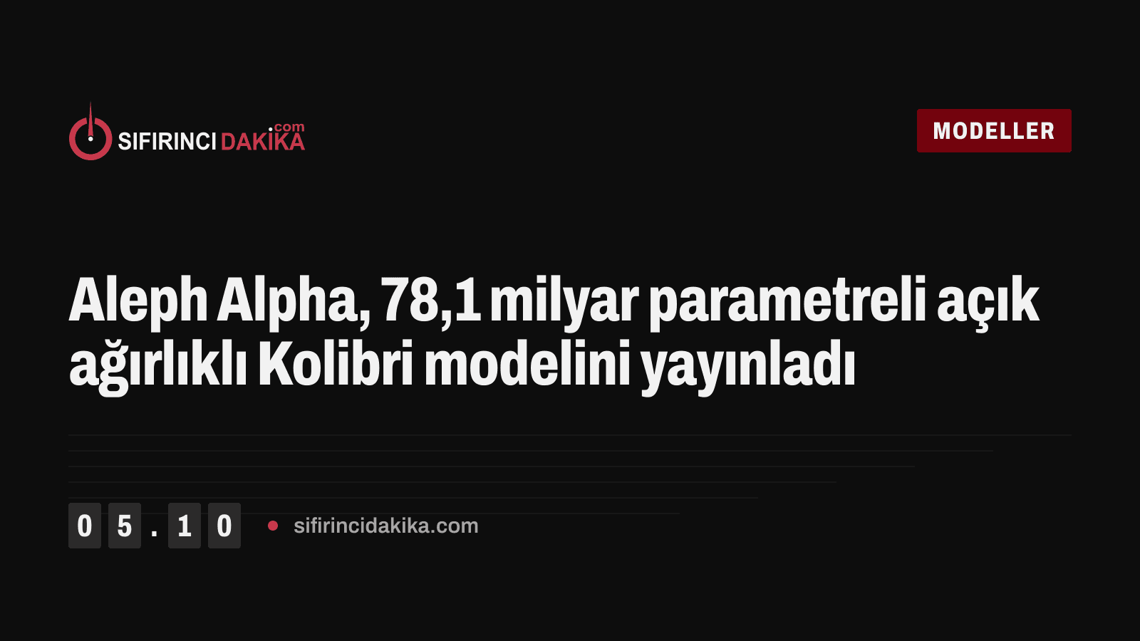Aleph Alpha, 78,1 milyar parametreli açık ağırlıklı Kolibri modelini yayınladı