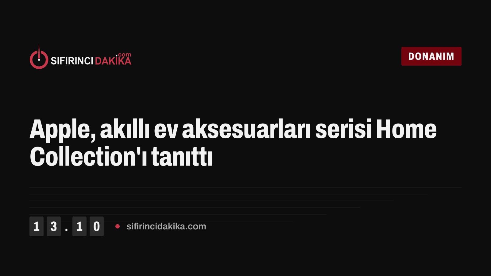 Apple, akıllı ev aksesuarları serisi Home Collection'ı tanıttı