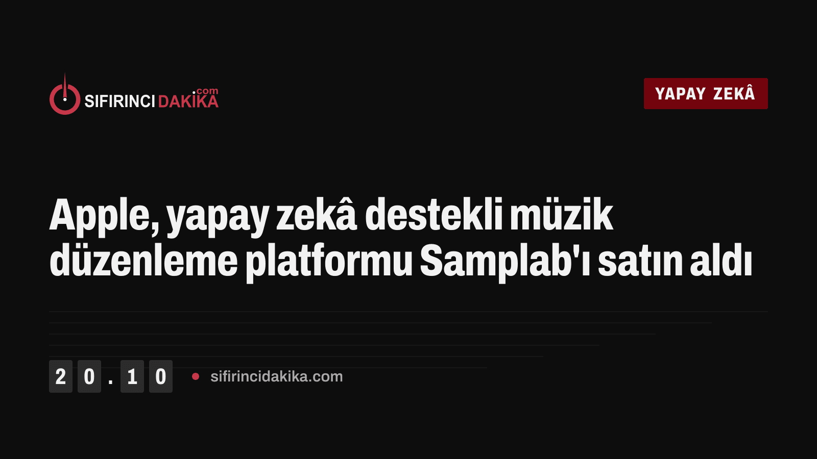 Apple, yapay zekâ destekli müzik düzenleme platformu Samplab'ı satın aldı