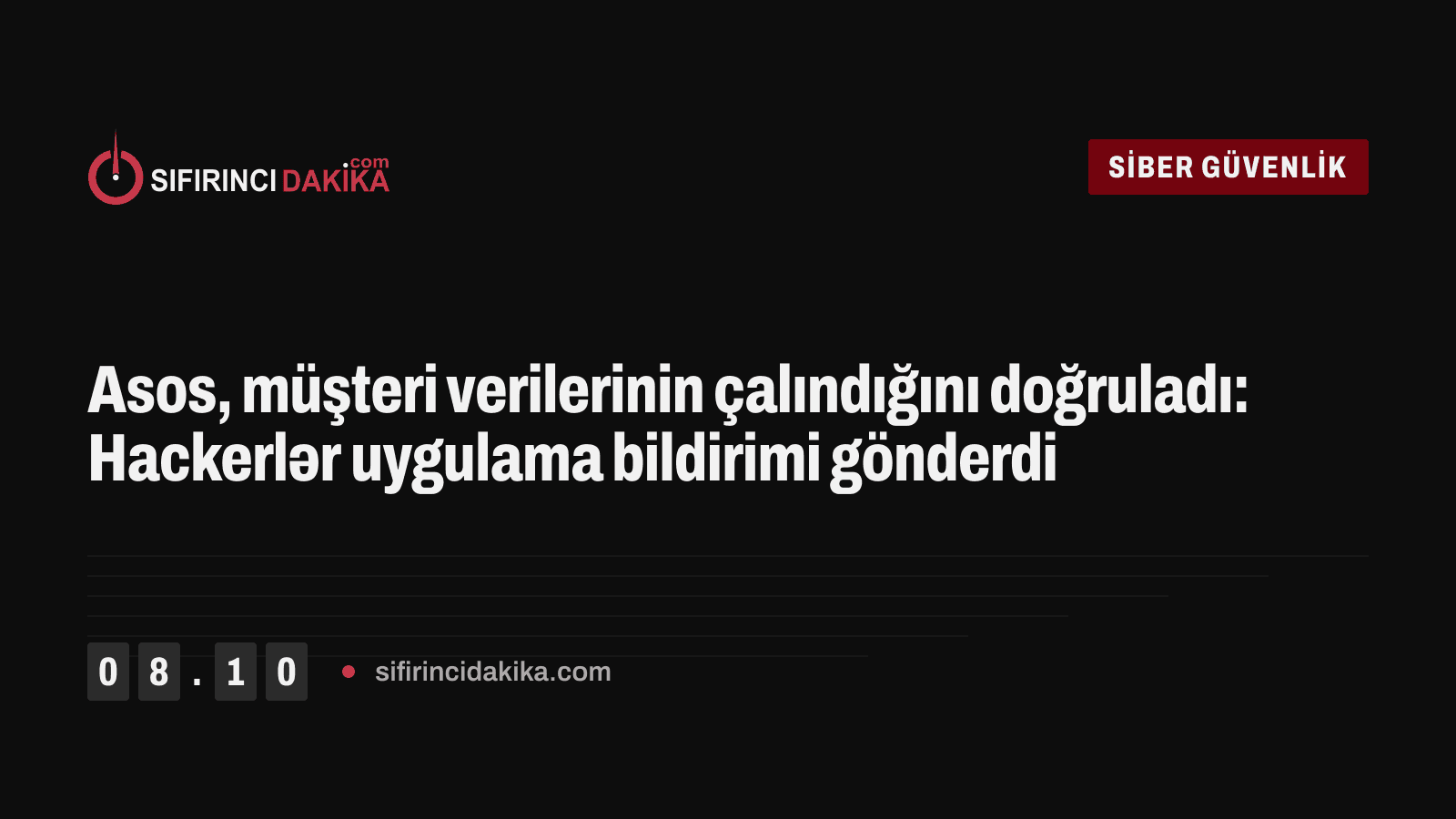 Asos, müşteri verilerinin çalındığını doğruladı: Hackerlər uygulama bildirimi gönderdi