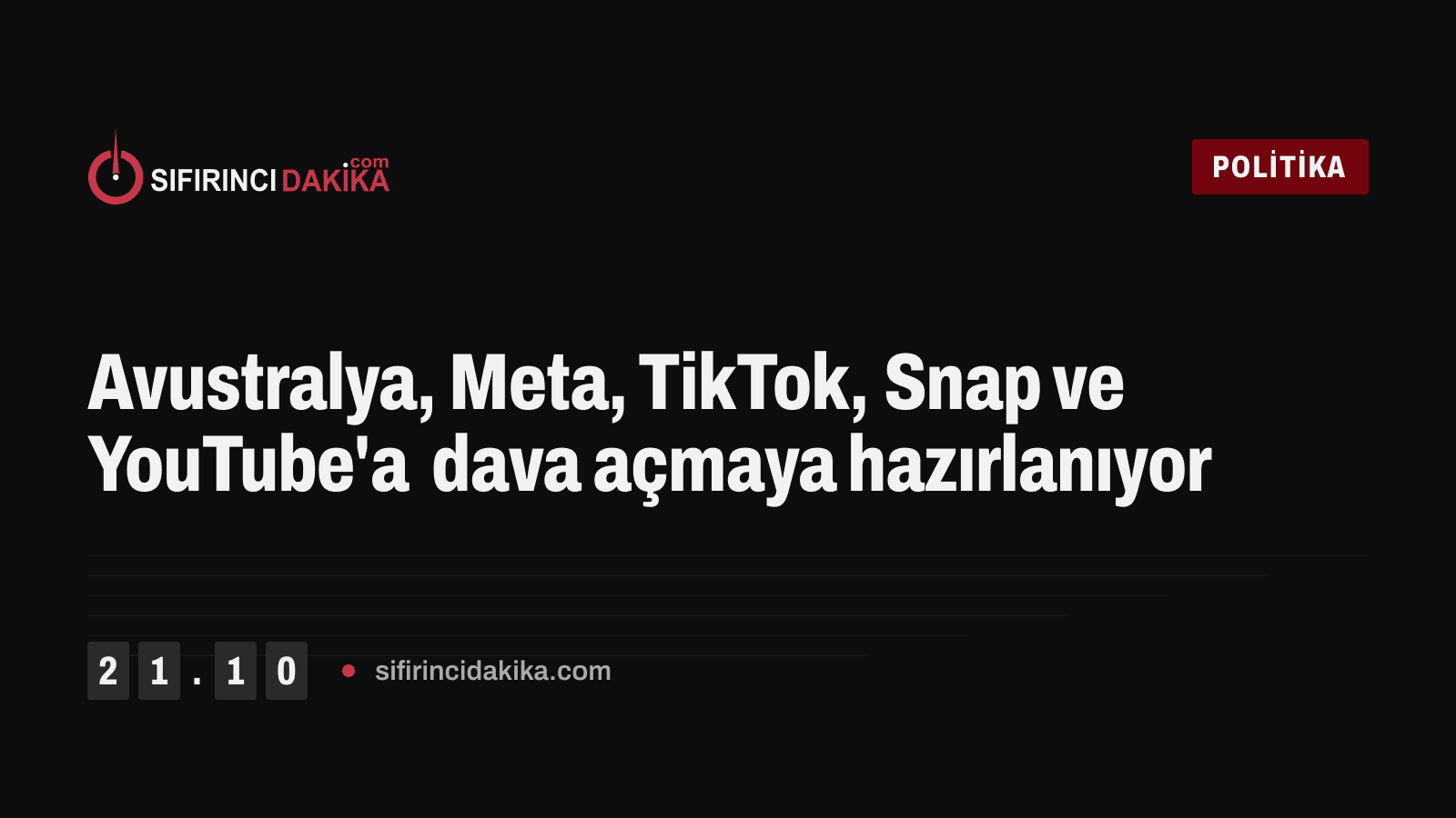Avustralya, Meta, TikTok, Snap ve YouTube'a dava açmaya hazırlanıyor