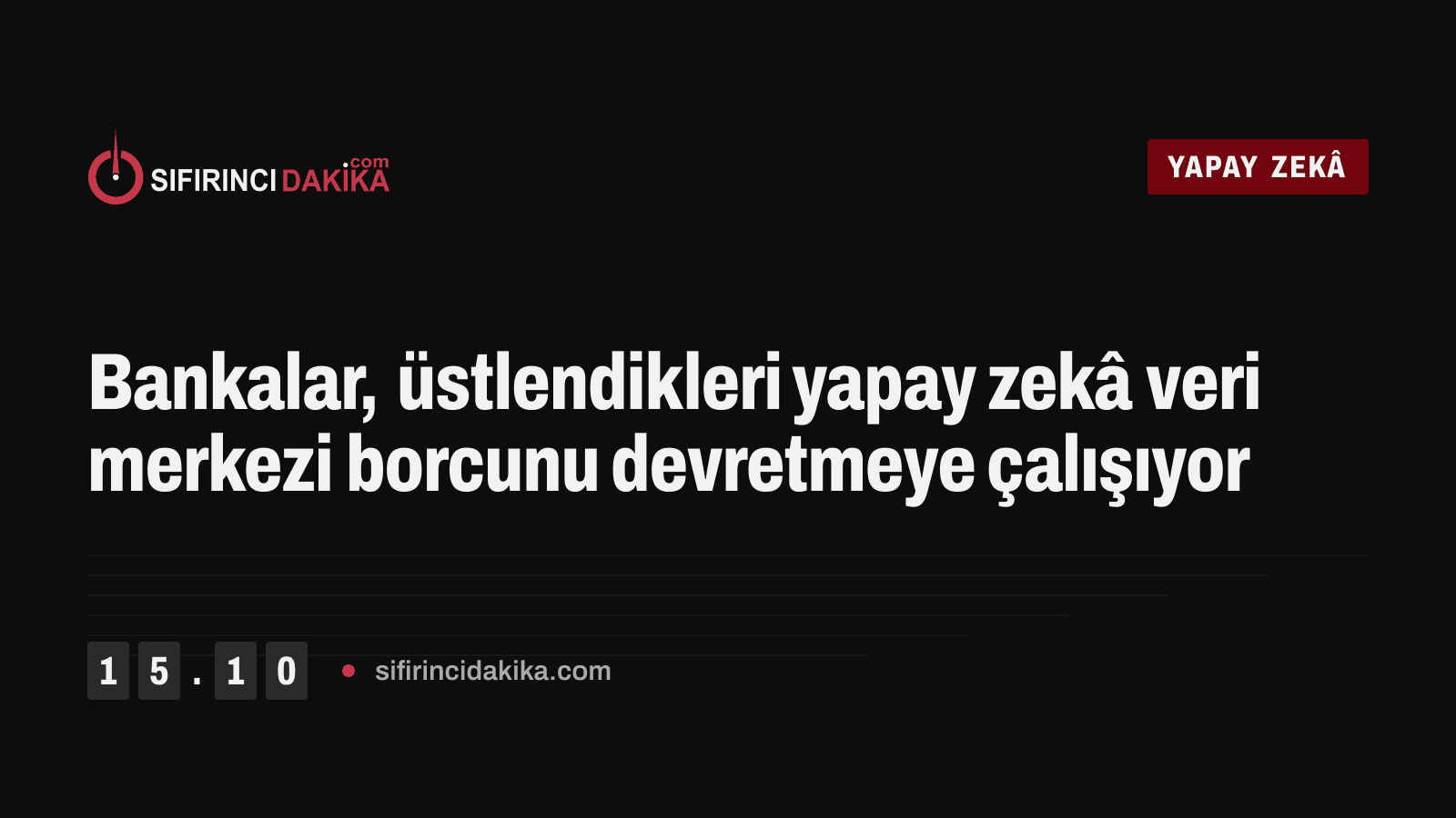 Bankalar, üstlendikleri yapay zekâ veri merkezi borcunu devretmeye çalışıyor
