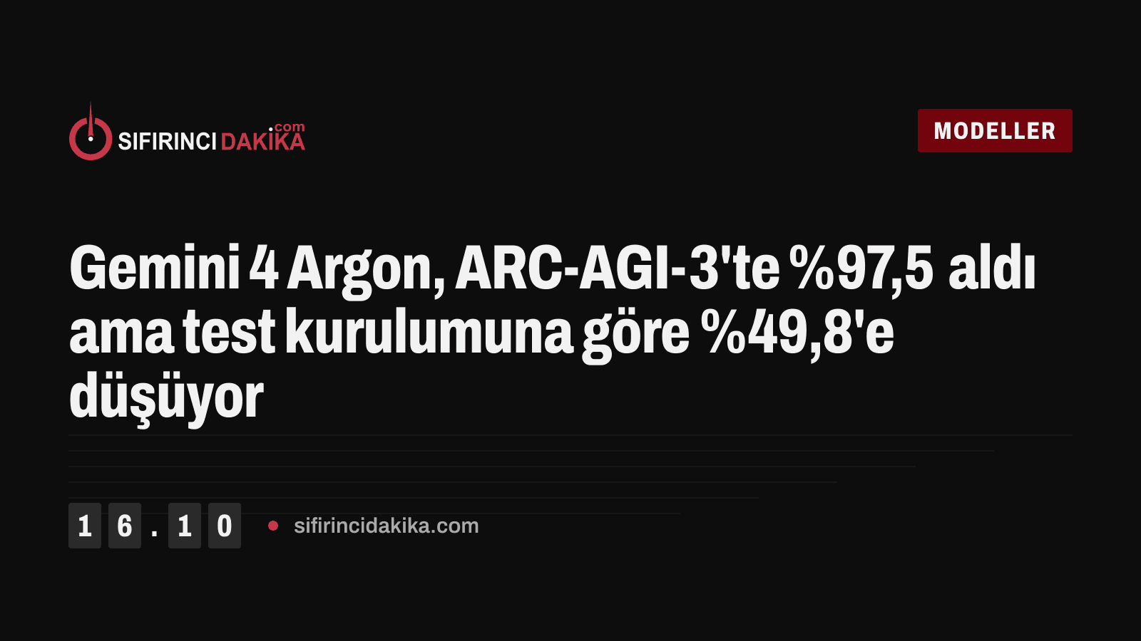 Gemini 4 Argon, ARC-AGI-3'te %97,5 aldı ama test kurulumuna göre %49,8'e düşüyor