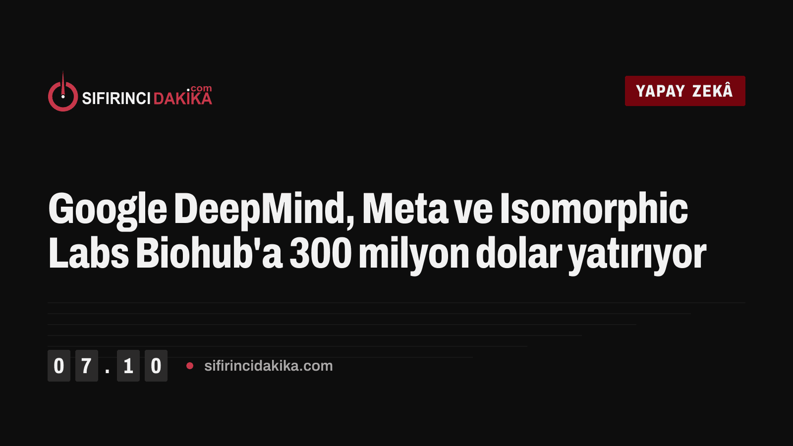 Google DeepMind, Meta ve Isomorphic Labs Biohub'a 300 milyon dolar yatırıyor
