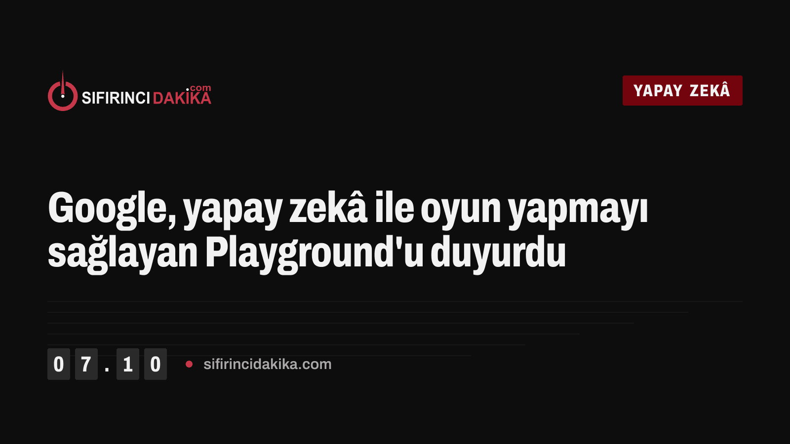 Google, yapay zekâ ile oyun yapmayı sağlayan Playground'u duyurdu