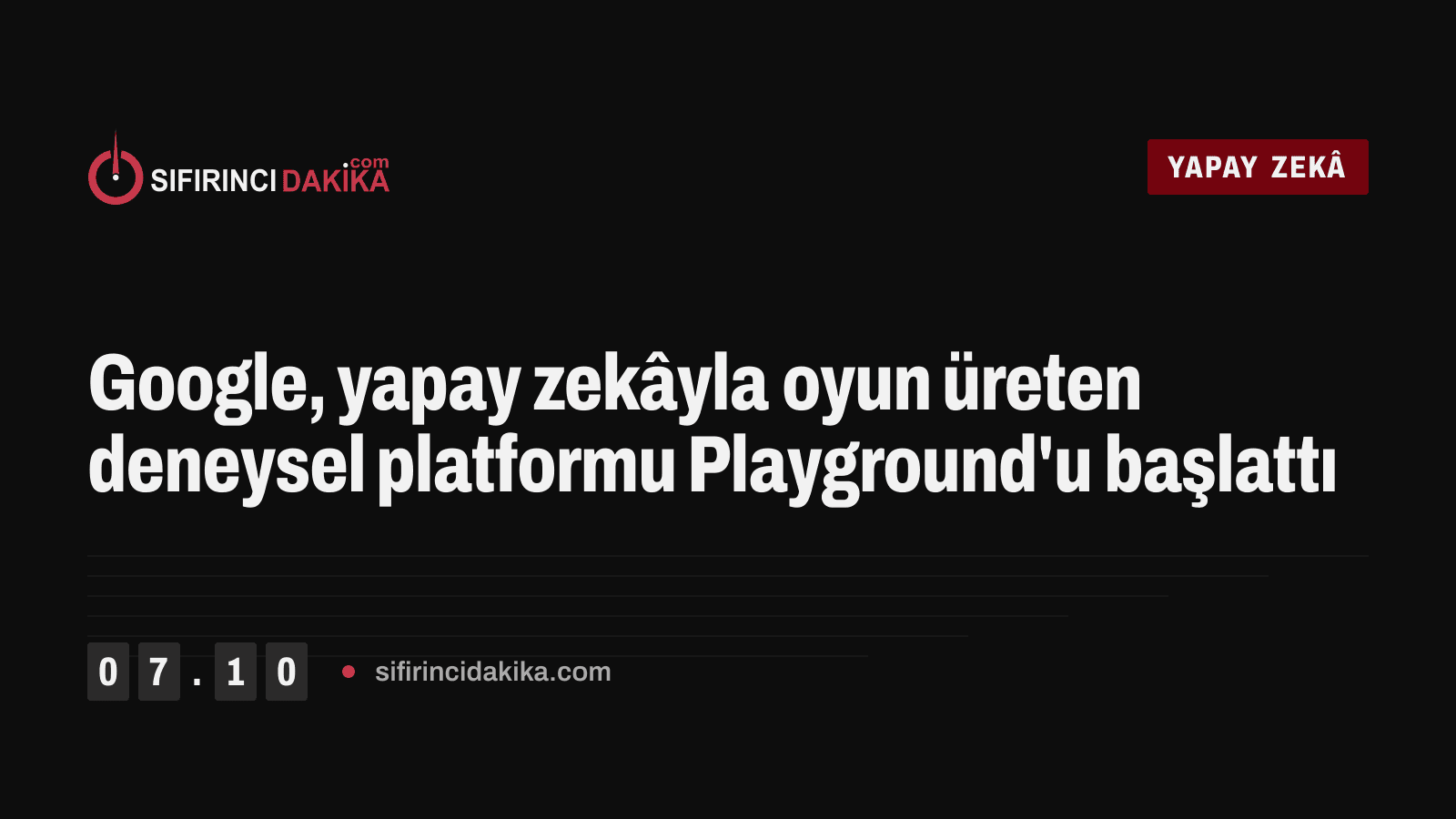 Google, yapay zekâyla oyun üreten deneysel platformu Playground'u başlattı