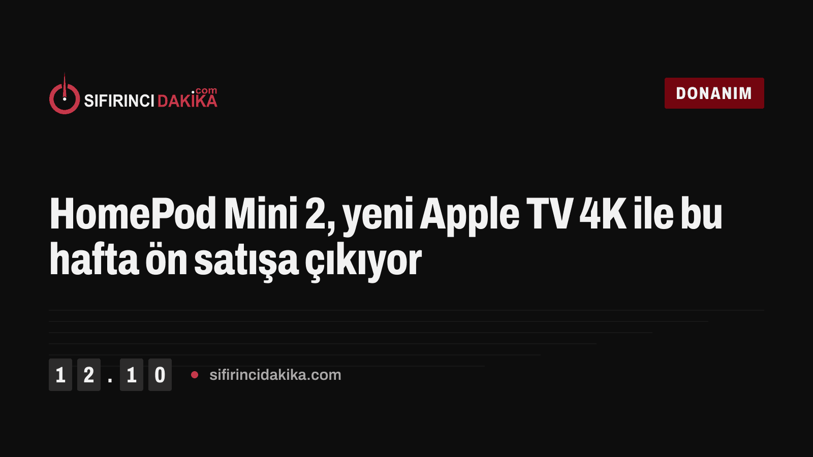 HomePod Mini 2, yeni Apple TV 4K ile bu hafta ön satışa çıkıyor