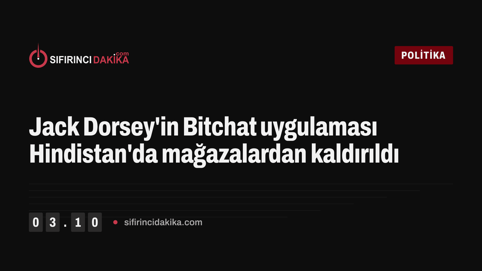 Jack Dorsey'in Bitchat uygulaması Hindistan'da mağazalardan kaldırıldı