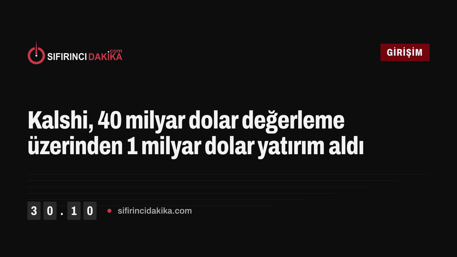 Kalshi, 40 milyar dolar değerleme üzerinden 1 milyar dolar yatırım aldı