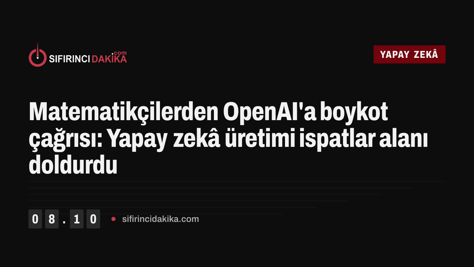 Matematikçilerden OpenAI'a boykot çağrısı: Yapay zekâ üretimi ispatlar alanı doldurdu