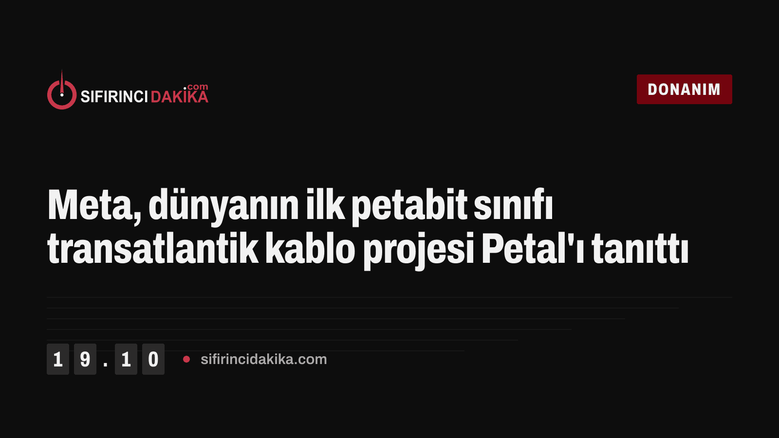 Meta, dünyanın ilk petabit sınıfı transatlantik kablo projesi Petal'ı tanıttı