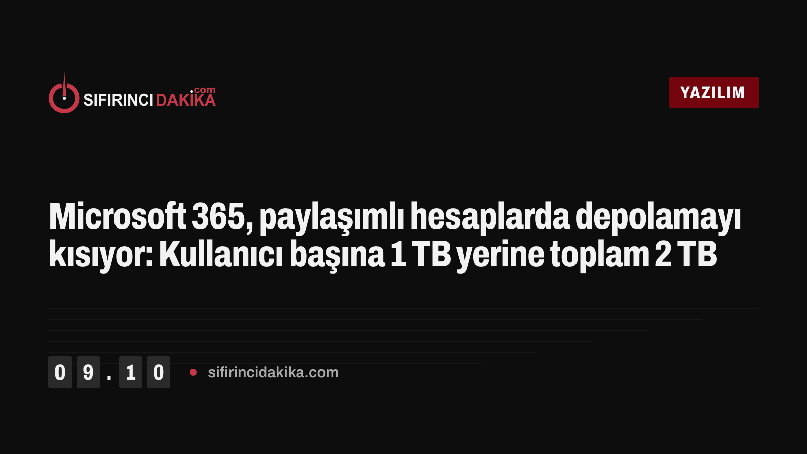 Microsoft 365, paylaşımlı hesaplarda depolamayı kısıyor: Kullanıcı başına 1 TB yerine toplam 2 TB