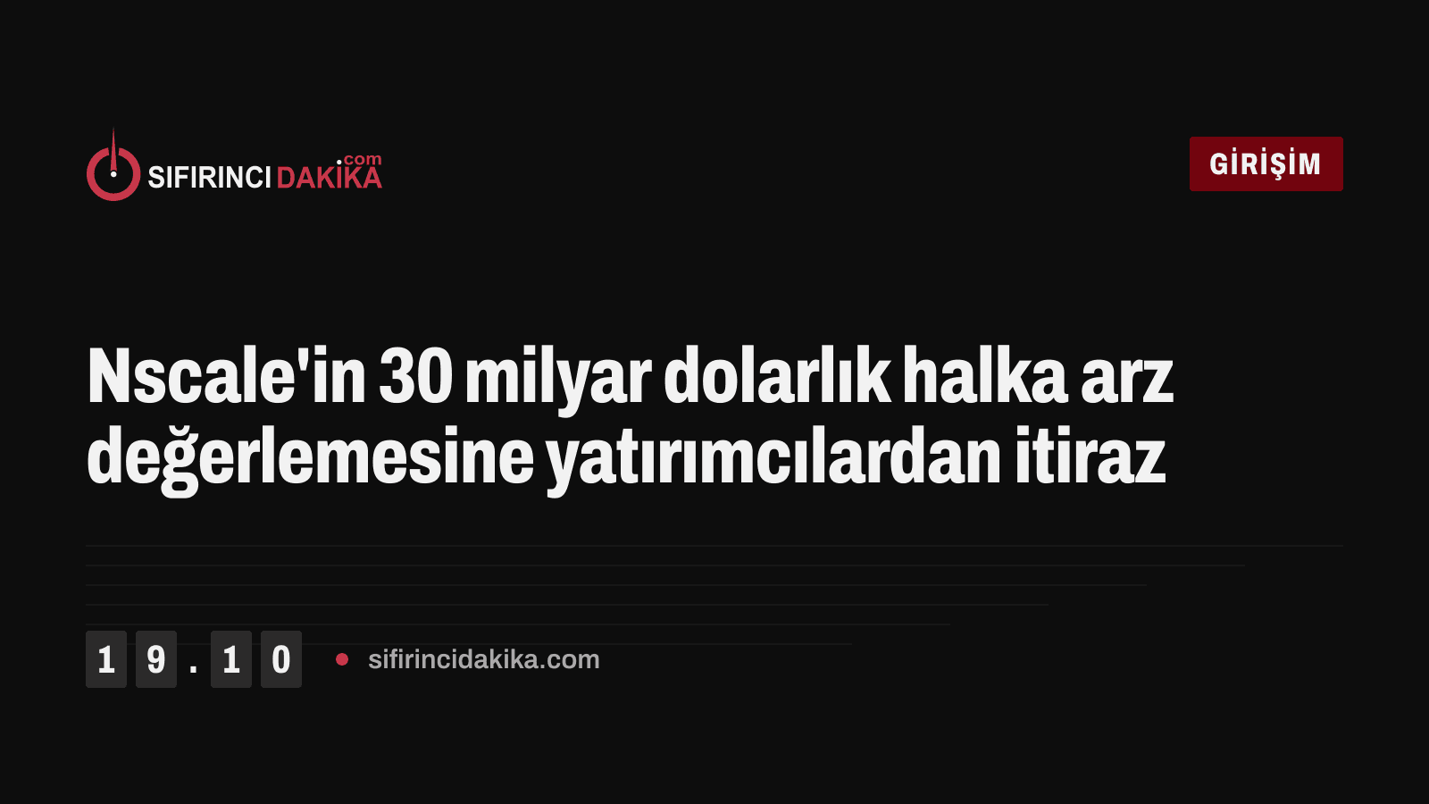 Nscale'in 30 milyar dolarlık halka arz değerlemesine yatırımcılardan itiraz