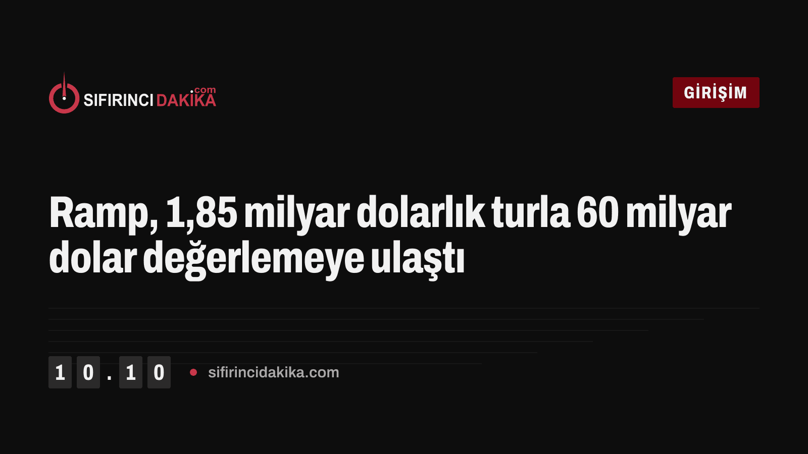 Ramp, 1,85 milyar dolarlık turla 60 milyar dolar değerlemeye ulaştı