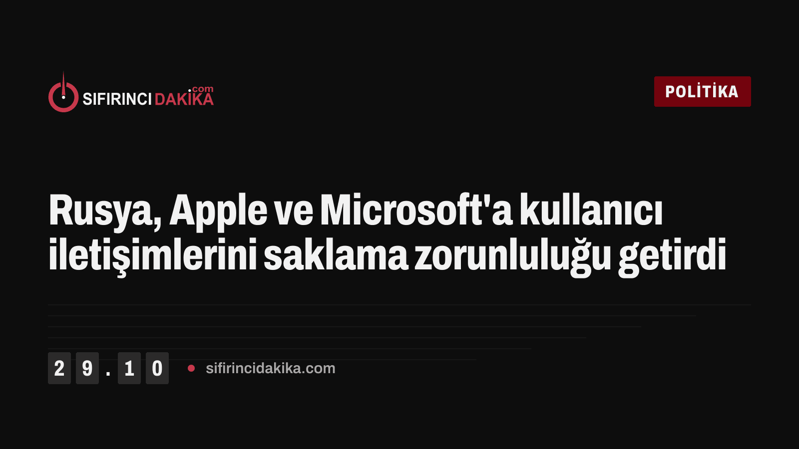 Rusya, Apple ve Microsoft'a kullanıcı iletişimlerini saklama zorunluluğu getirdi