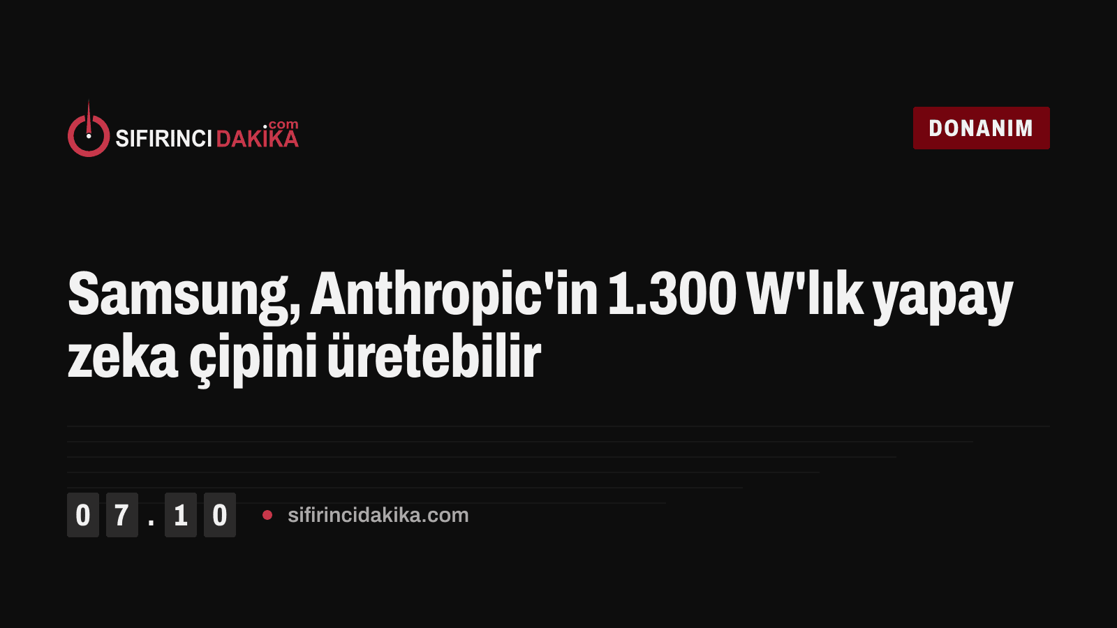 Samsung, Anthropic'in 1.300 W'lık yapay zeka çipini üretebilir