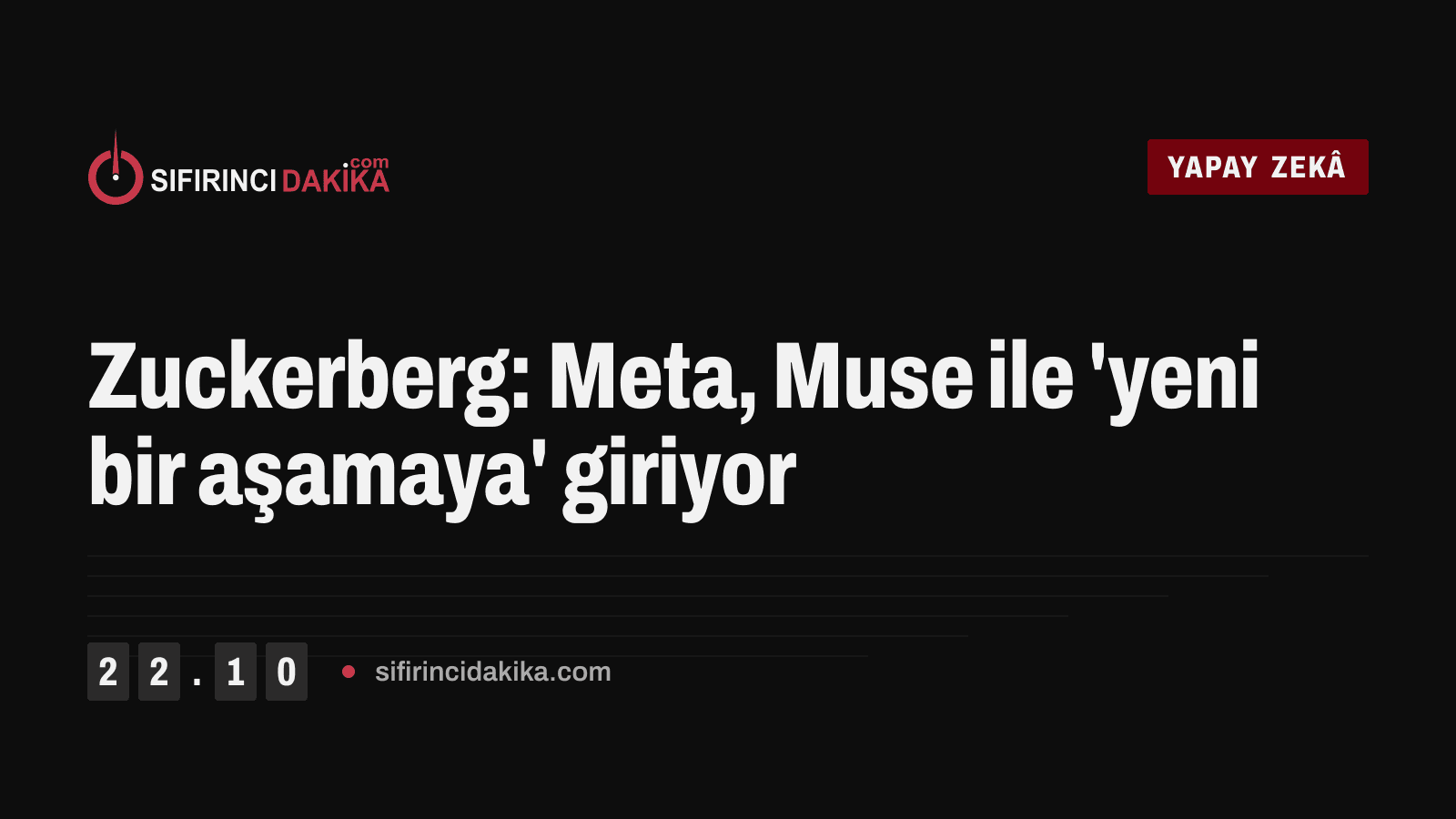 Zuckerberg: Meta, Muse ile 'yeni bir aşamaya' giriyor